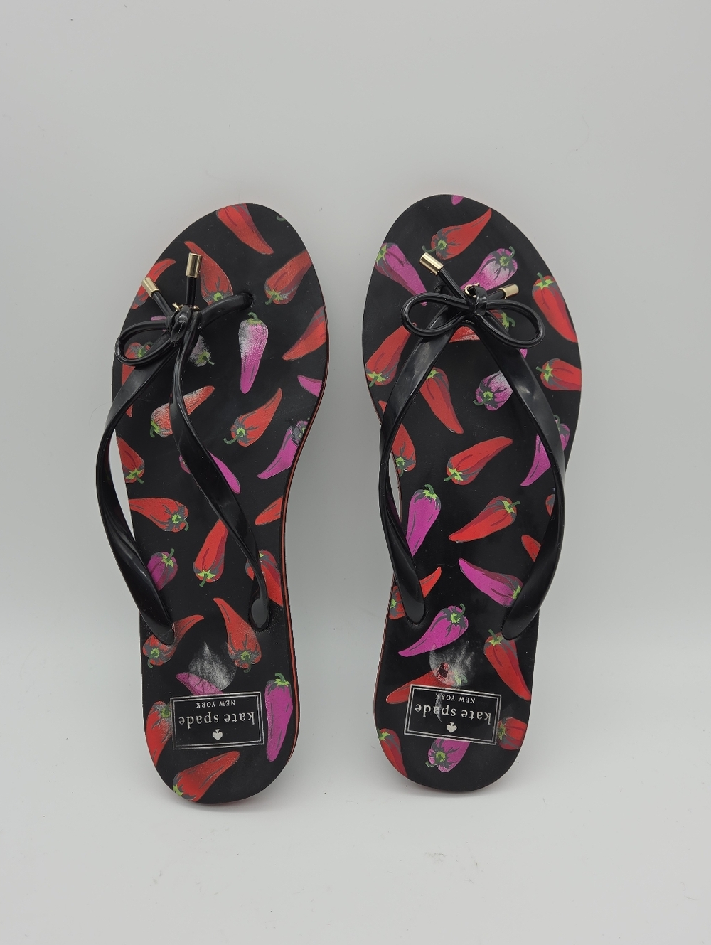 Kate Spade Chili Pepper Flip Flops Sandals Size 10‎